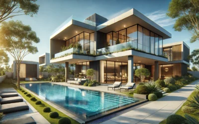 A luxurious modern mansion showcasing the distinctive design of the Andre Hakkak house.